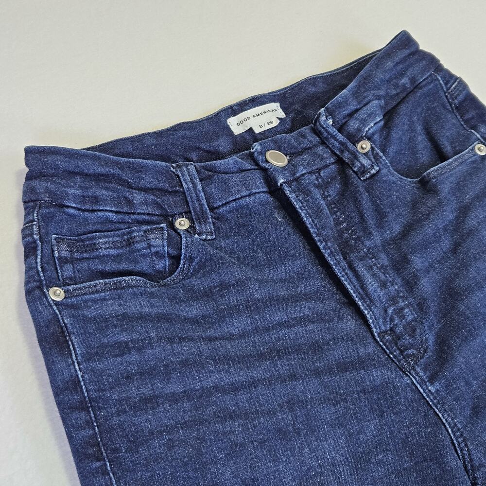 Good American Good Legs Jean 8 Dark Wash Blue GL873CET Skinny Stretch Denim 8x29 - Picture 14 of 14